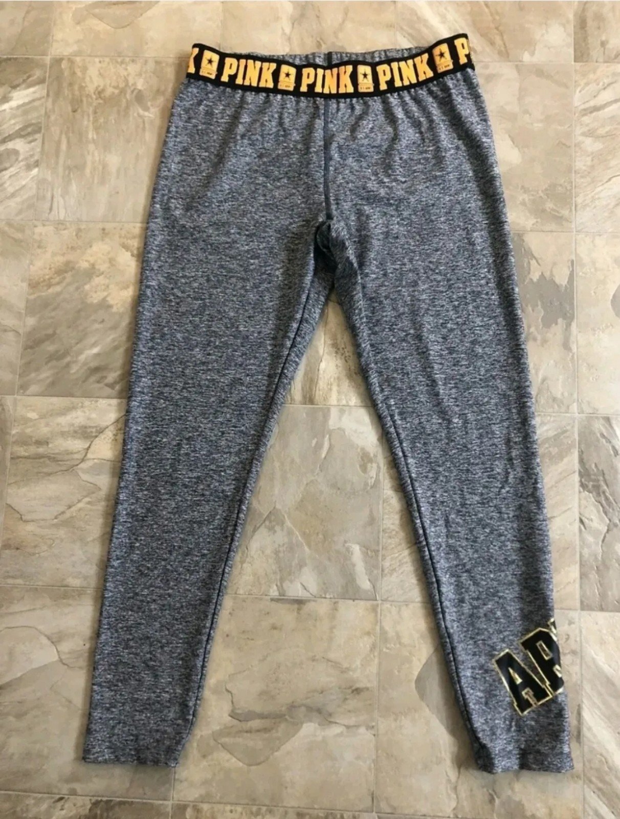 VICTORIA'S SECRET PINK ARMY YOGA LEGGINGS LARGE NWOT Athletic 68