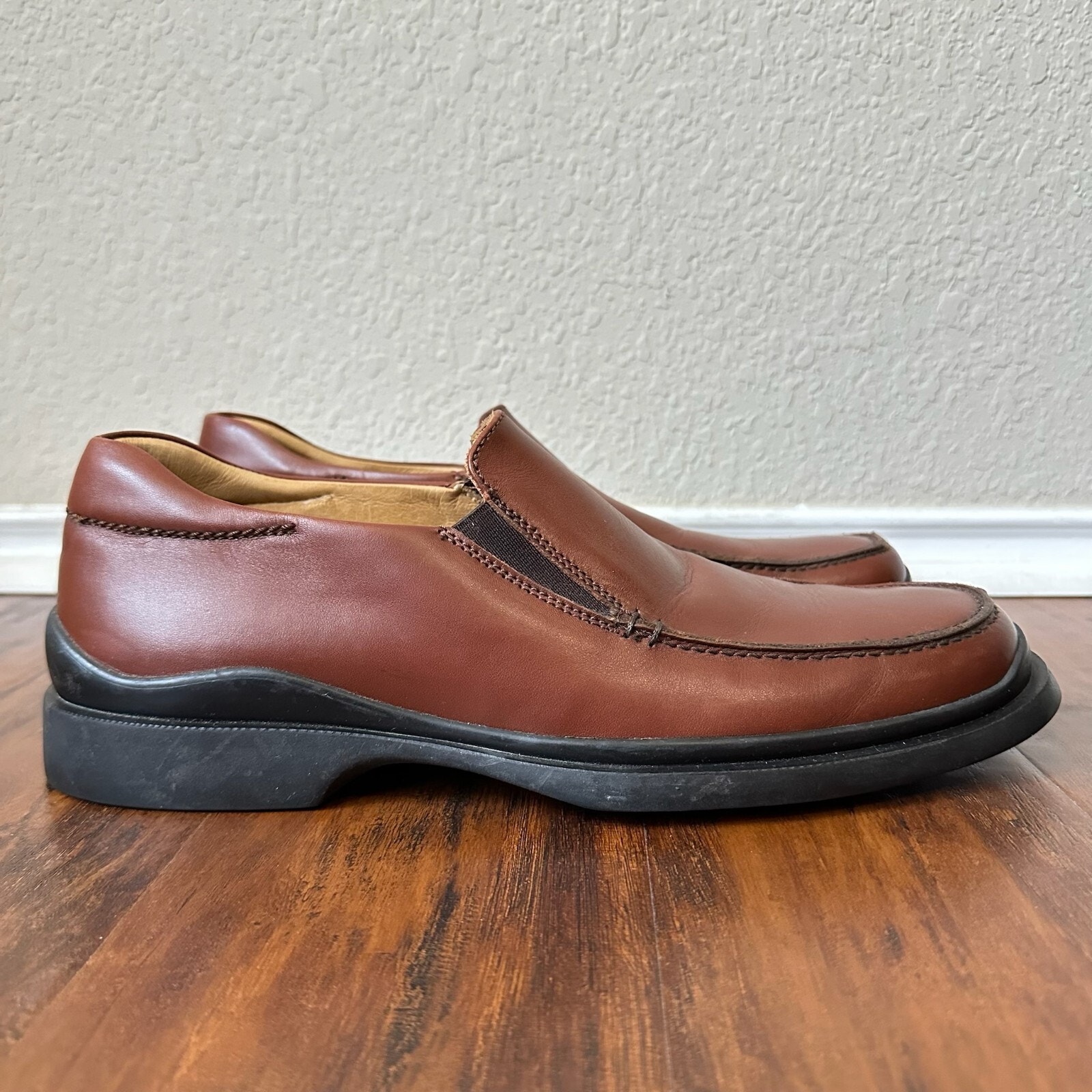 COACH Geoffrey Loafers Brown Leather Slip On Shoes Office Business
