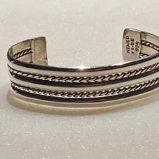 Braided Mex 925 Cuff Bracelet