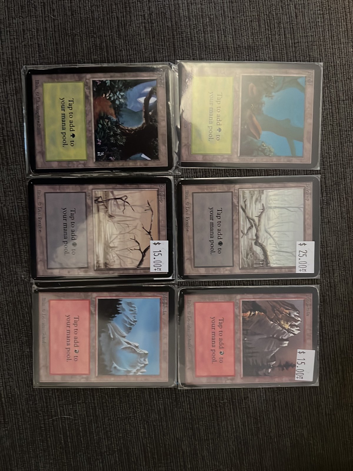 Lot of alpha land cards