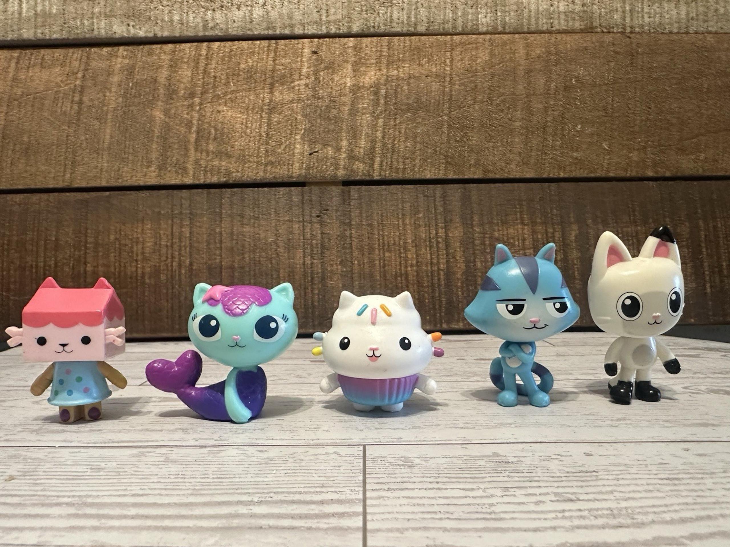 5 Gabby's Dollhouse Figures Cake Toppers Cakey Cat Catrat Pandy Paws Baby Box