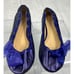 NANA Leather Purple Metallic Ballet Flats with Purple Ribbon Detail Size 9