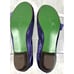 NANA Leather Purple Metallic Ballet Flats with Purple Ribbon Detail Size 9