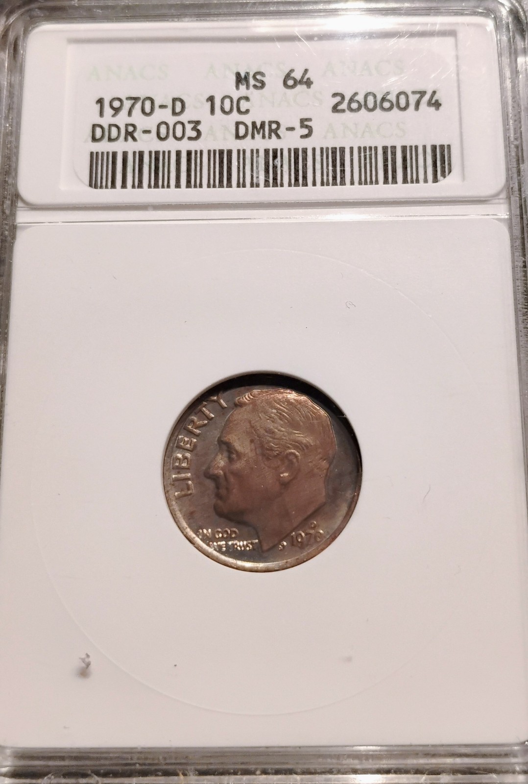 1970-d DDR anacs error dime best of variety