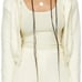 Skims Women's Off White Long Sleeve Cozy Knit Zip Up Casual Hoodie Size M