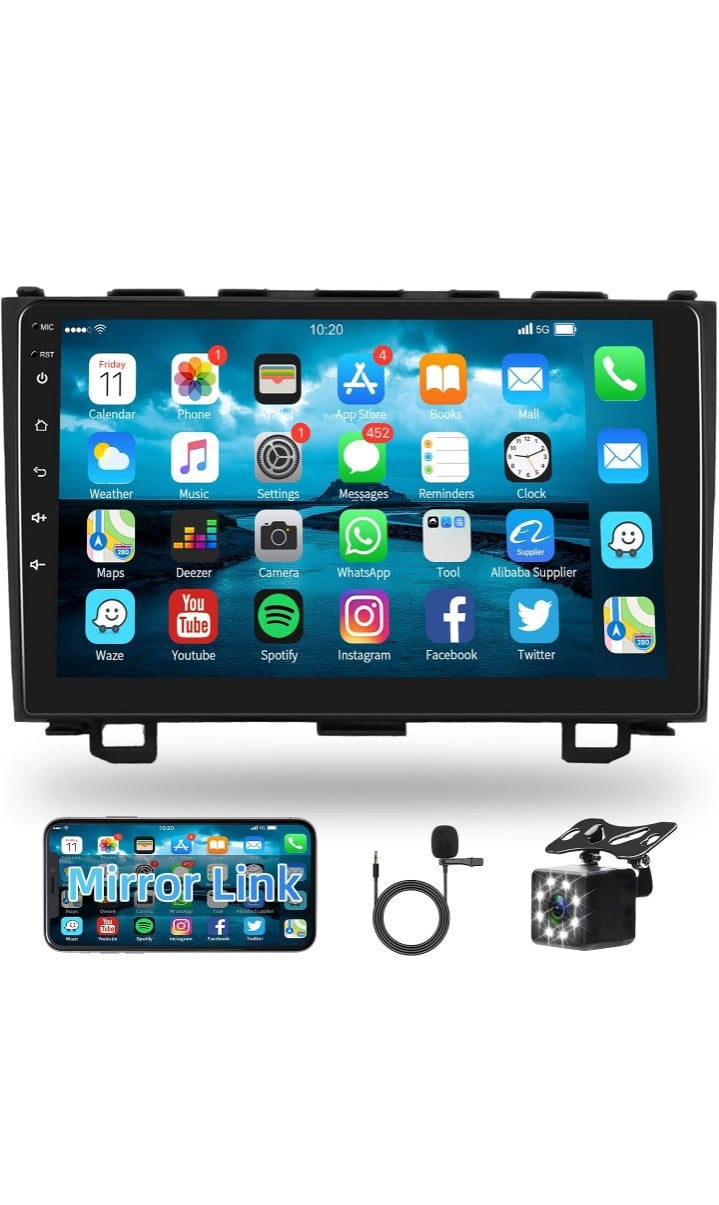 Android Car Stereo for Honda CRV 2007-2011 w/GPS Navigation, 9 ((100.00 VALUE))