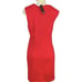 Premise M Red Princess Seams Grommet Shoulder Detail Sleeveless Sheath Dress