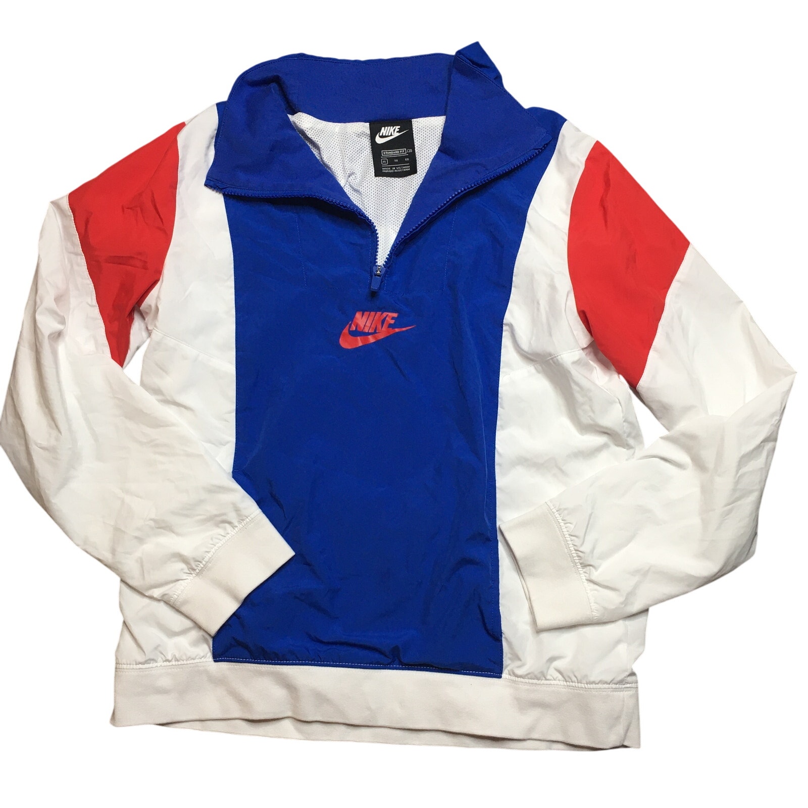 Nike Boys Amplify Retro Colorblock 1/2 Zip Pullover Sportswear Jacket XL