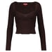 NEW STAUD Cerró Metallic Sweater in Brown Size Large