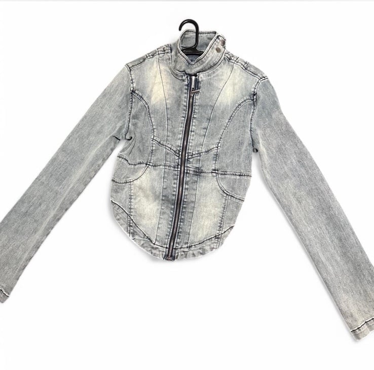 Sculpted jeans and jacket set