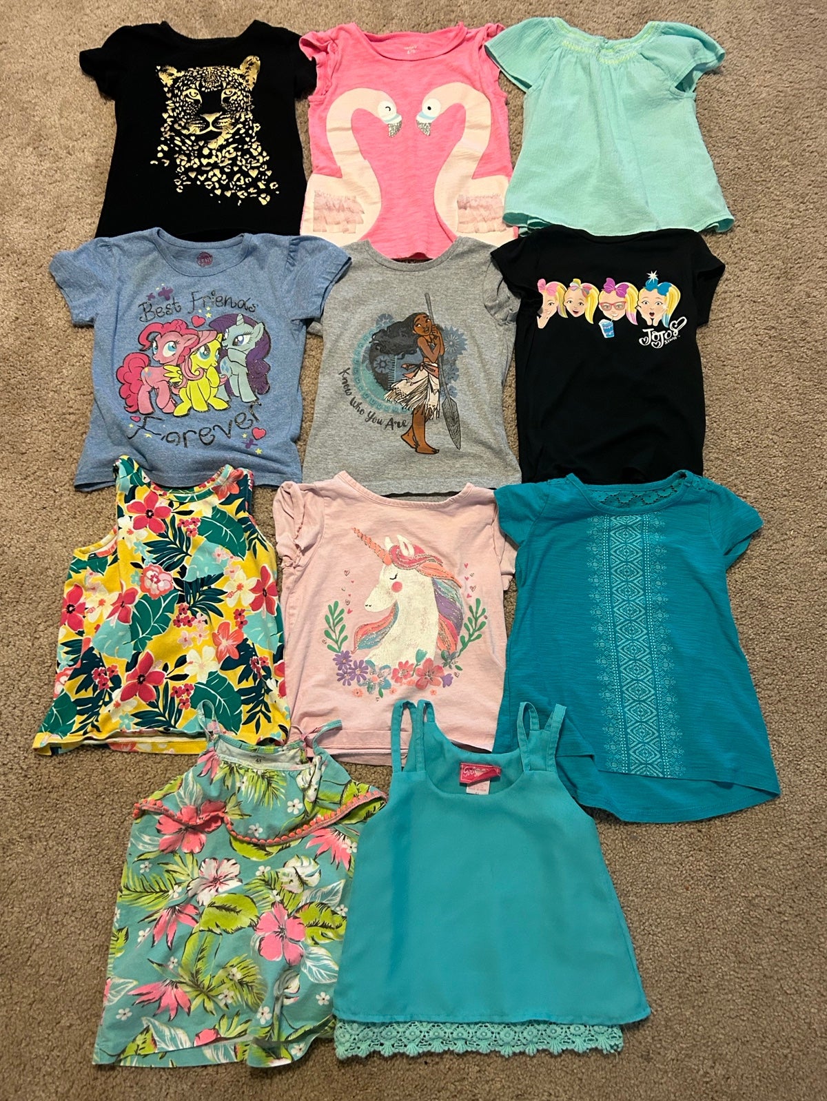 Bundle of 23 Size 4 Girls Tops and Bottoms