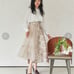 Label Etude Paisley Tulle Set Long Skirt