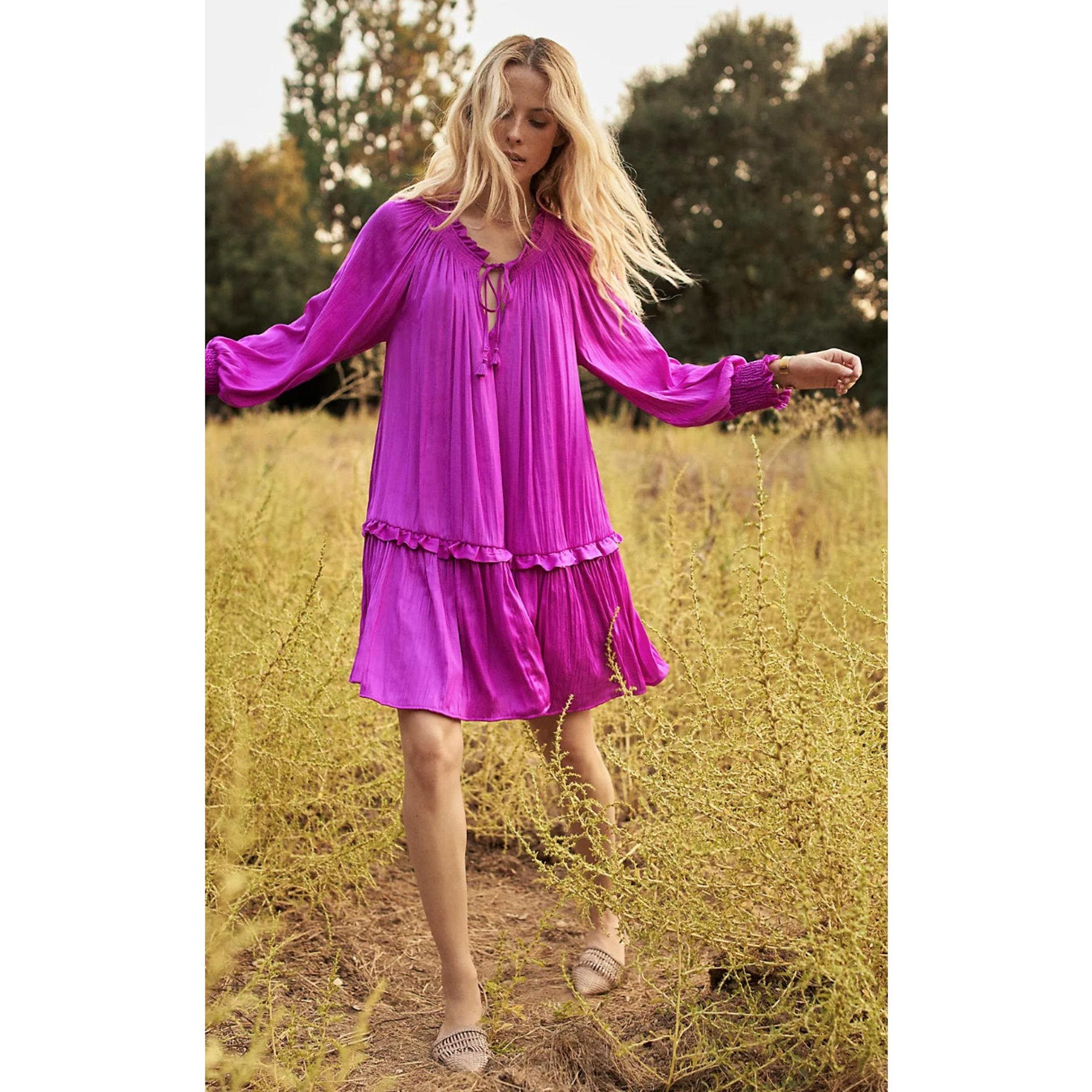 Anthropologie Giulia Tunic Dress in Pink