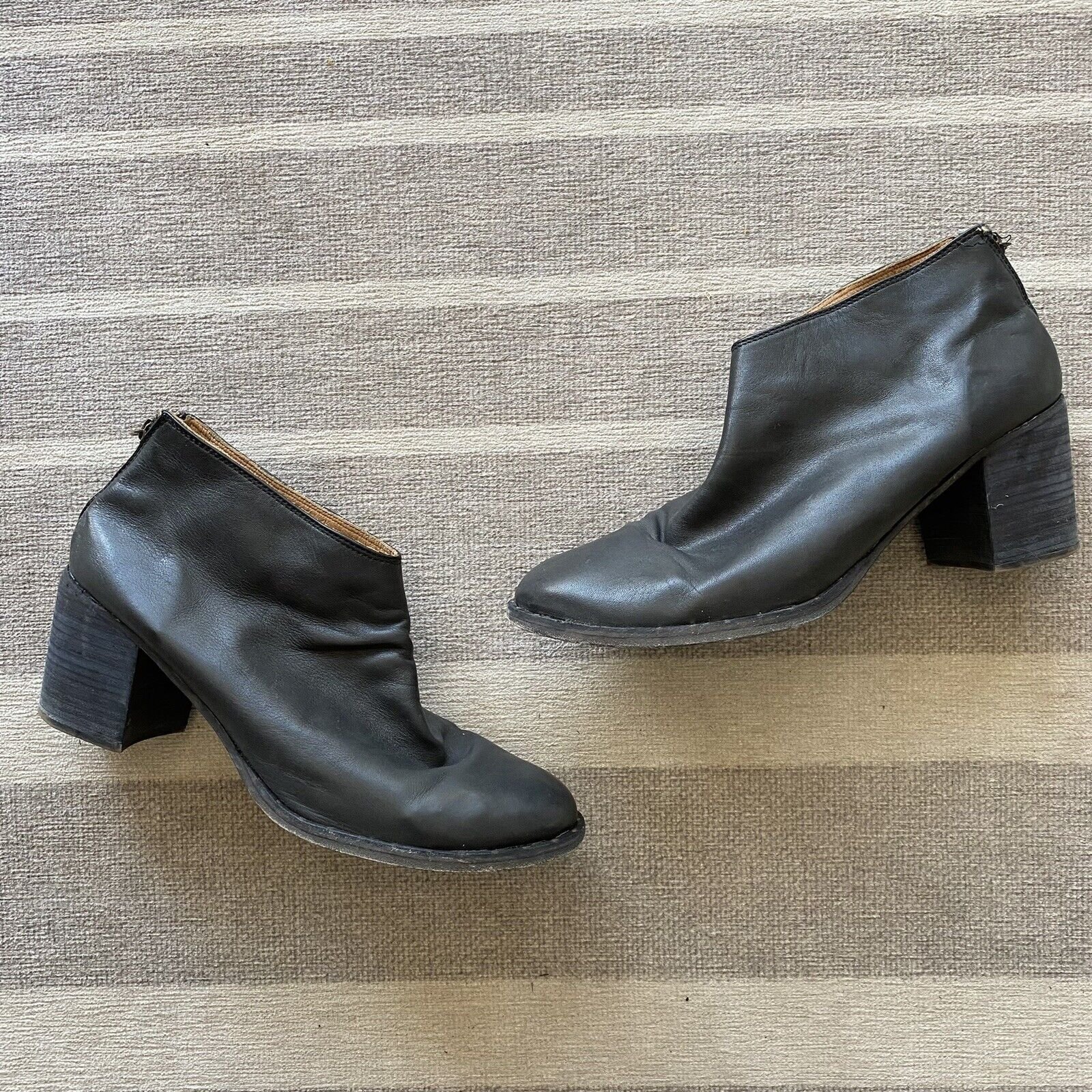 Beek Handmade Eaglet Leather Booties Black Size 11