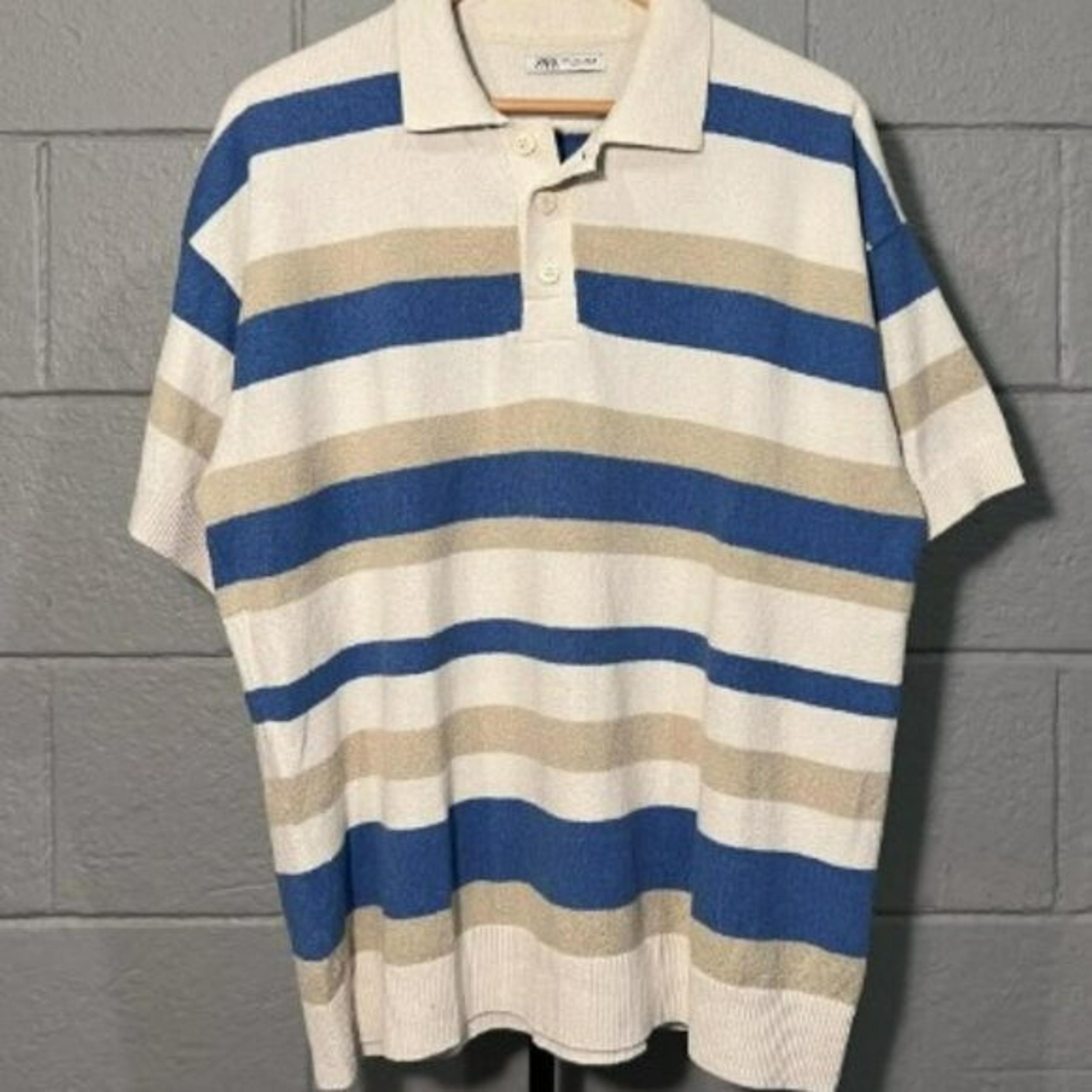 Zara  Polo MENS shirt old money type size L (7140/412/521)