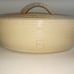 Vintage Baking Dish Stoneware Casserole & Lid 9 X8 X3-4 Beige&Brown Handmade