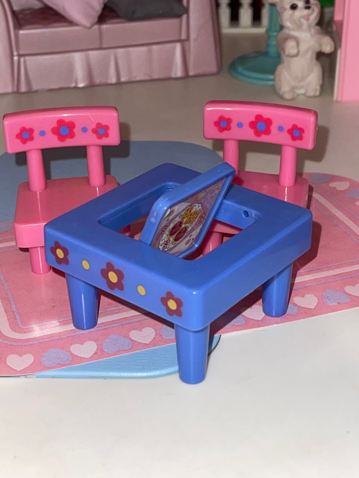 Fisher Price Loving Family Dollhouse Flip Top Table & 2 Chairs