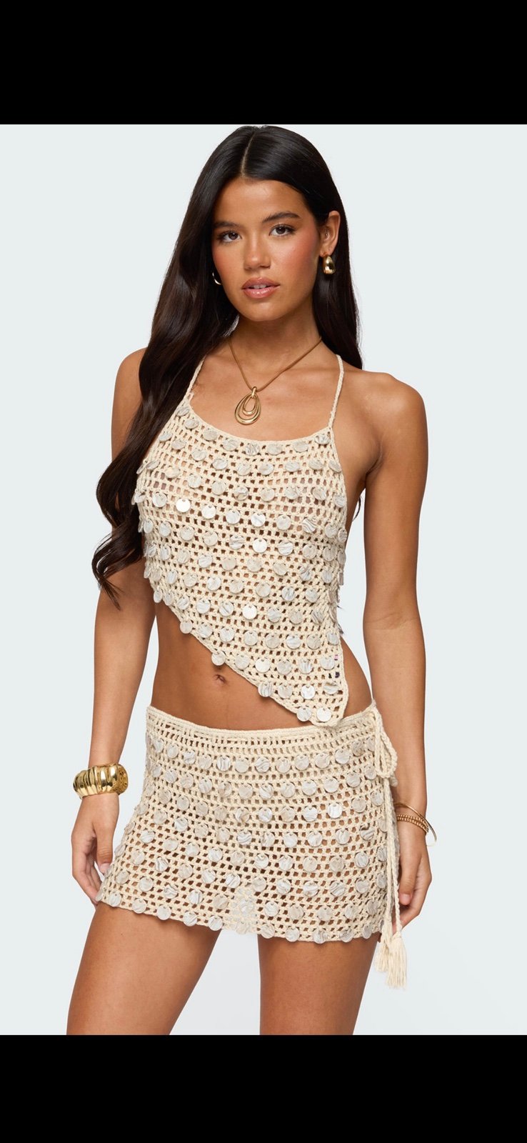 Crochet iridescent set