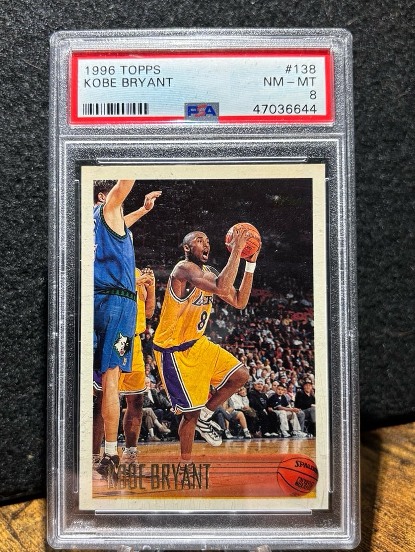 Kobe Bryant 1996 Topps Basketball Rookie Card RC #138 Graded