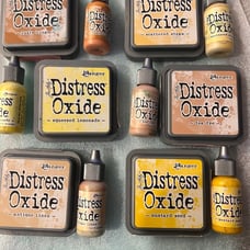 6 sets of Tim holtz distress oxide ink pads and ink refill FULL SIZED set5