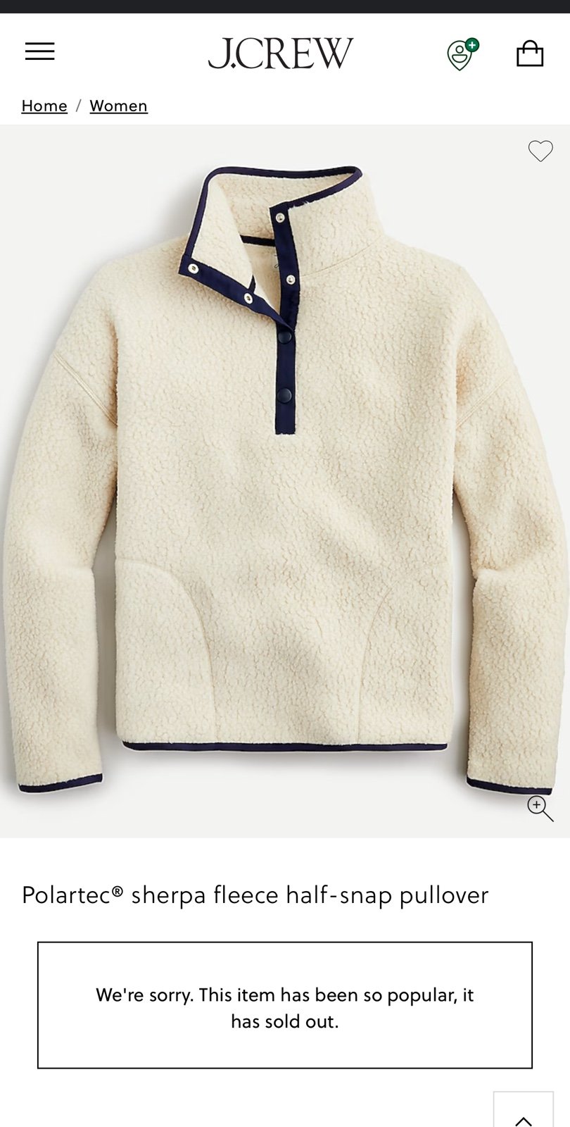 Vintage JCrew Sherpa Pullover XXS
