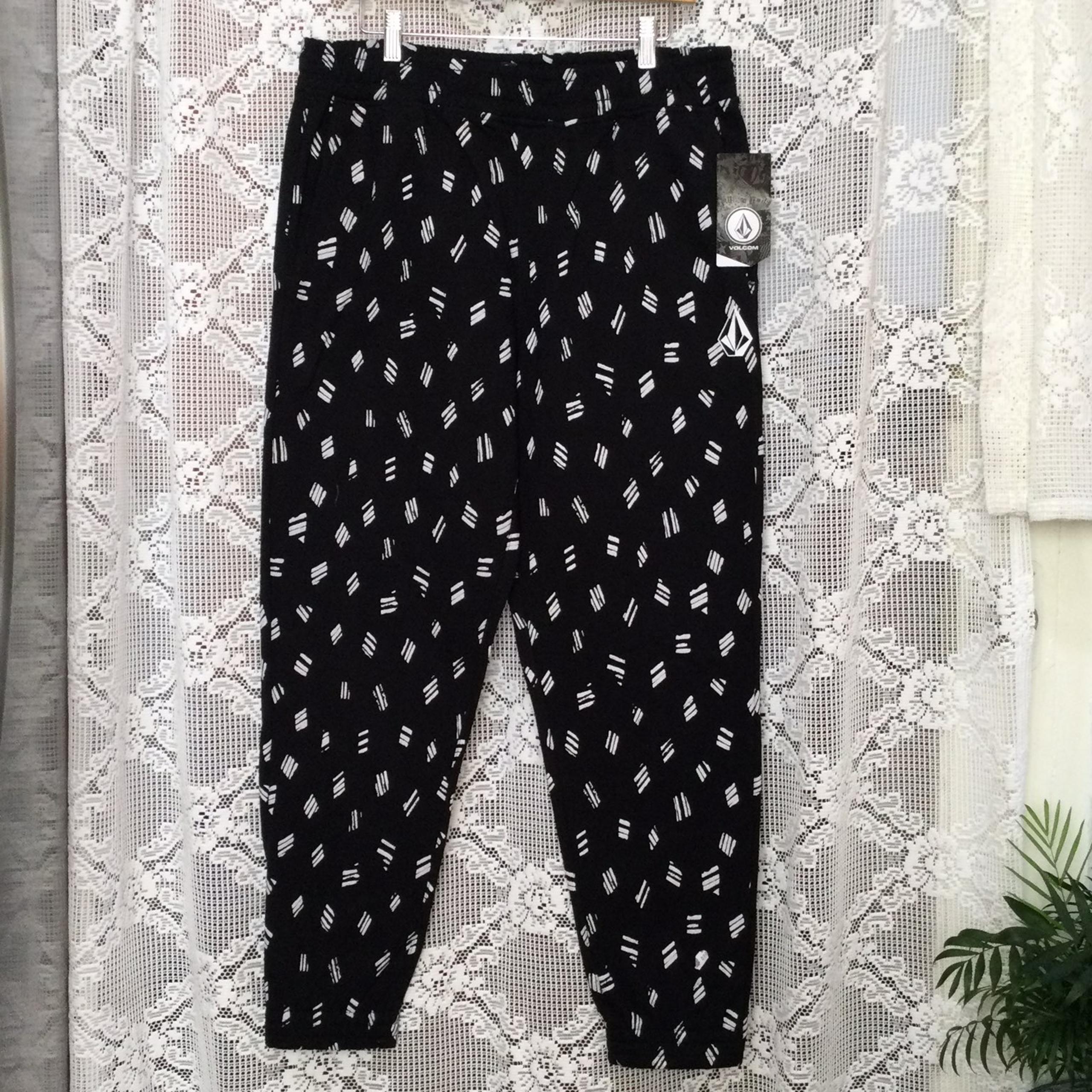 Volcom Men's Vamo Fleece Black Sweatpant Size L