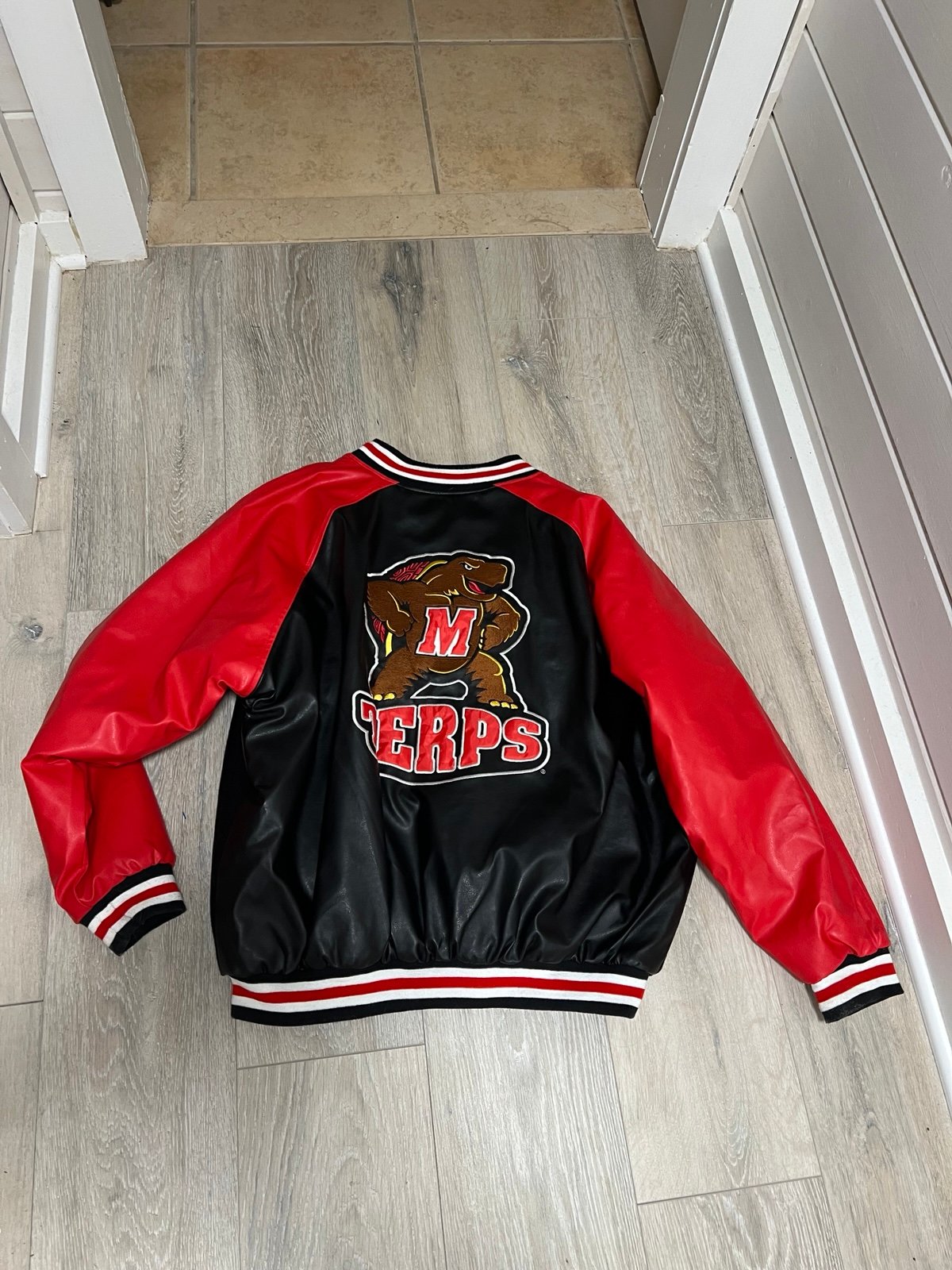Maryland Terps Leather Jacket XXL