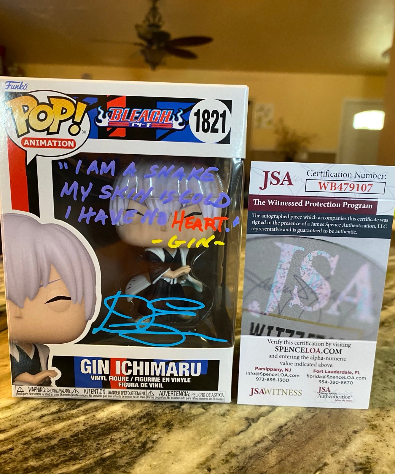 Bleach Gin Ichimaru signed Funko pop