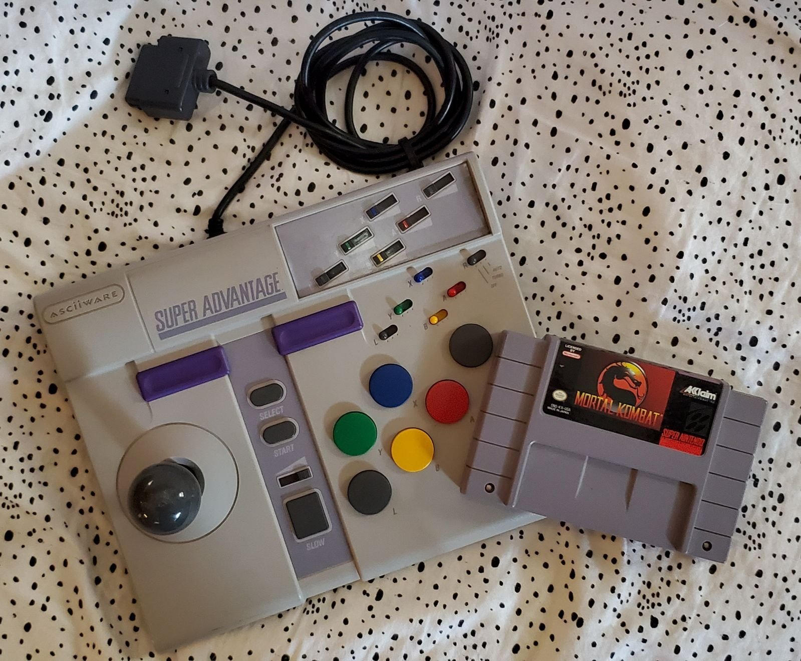 Super Nintendo Super Advantage and Mortal Kombat Game Lot