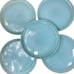 Lot 5 Fire King DELPHITE TURQUOISE Blue 9 Dinner Plates Vintage Beautiful!