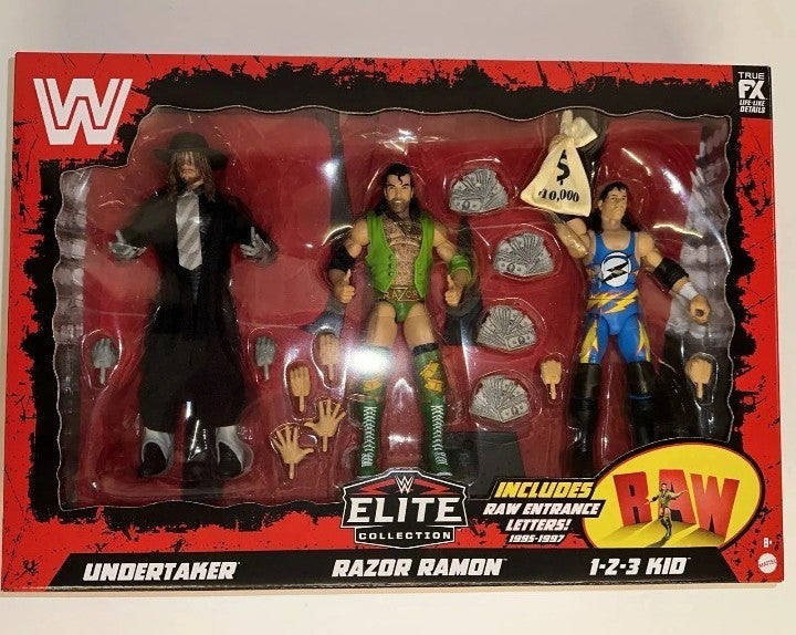 WWE Elite Monday Night Raw 30th Anniversary Undertaker, Razor Ramon, 1-2-3 Kid