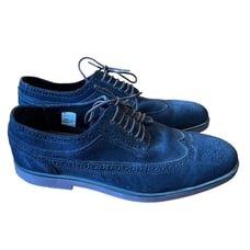 Swear London Men's Logan 03 Size 45 Oxford Blue Nubuck Leather Office Business