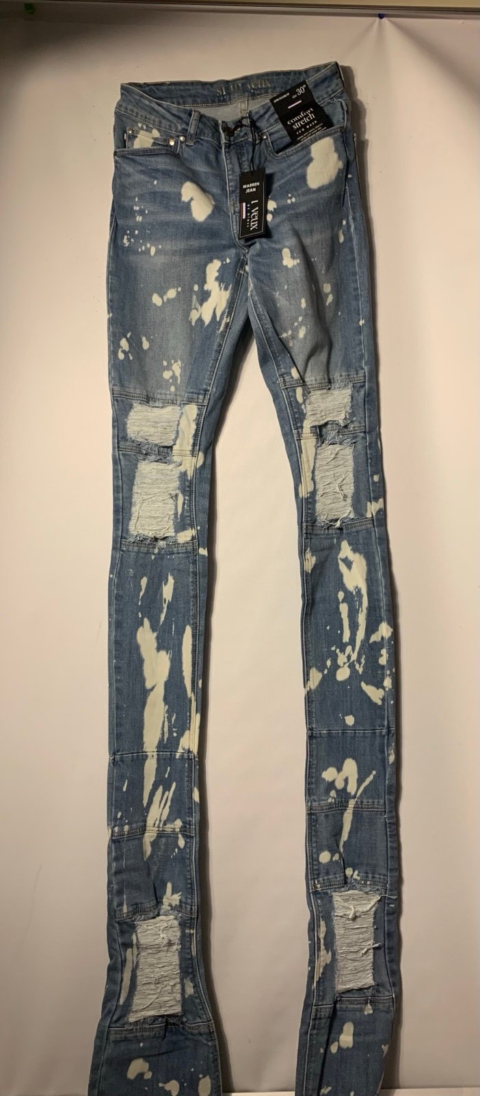 Si Tu Veux Superstack Indigo Wash Mens Jeans Size 38