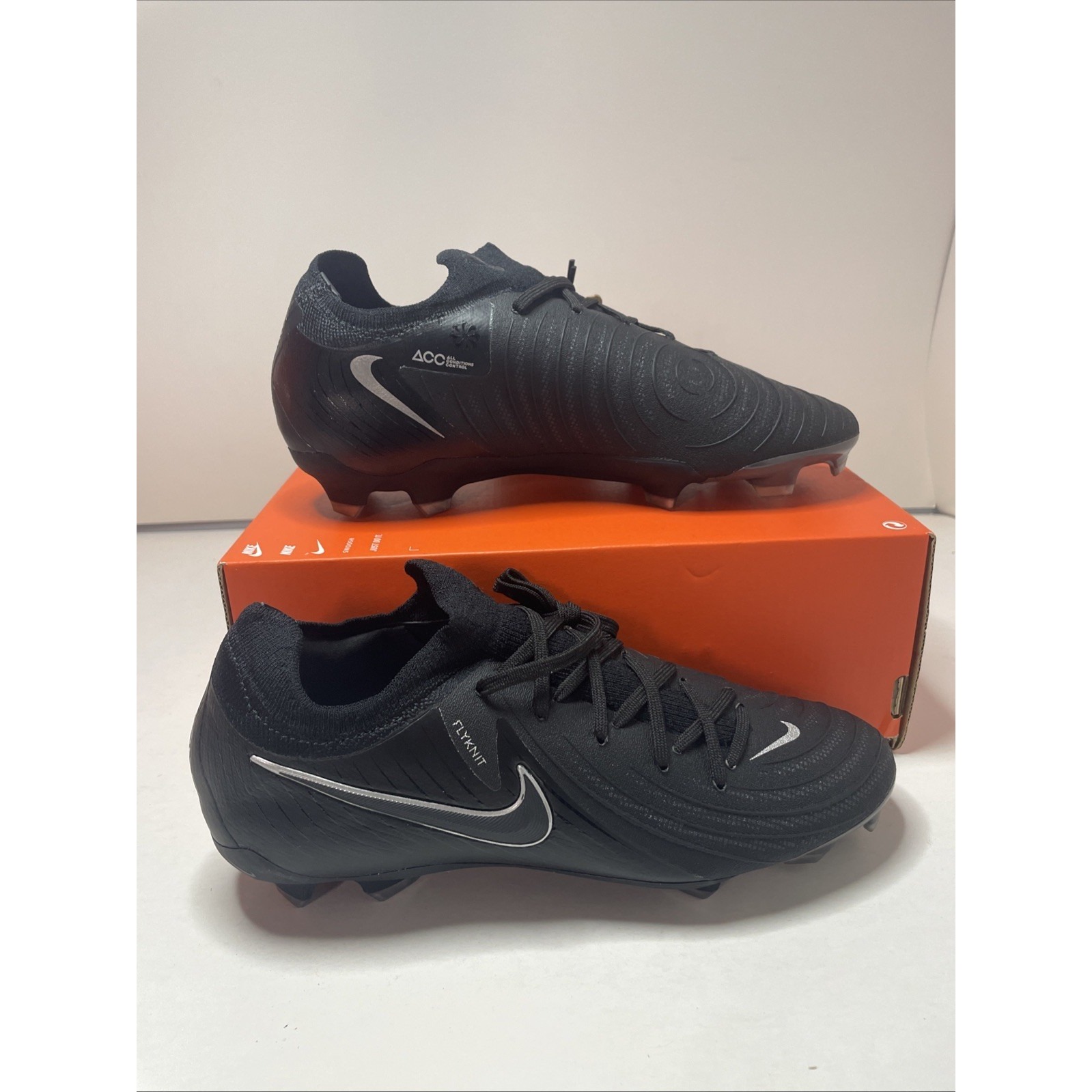 Nike Phantom GX II 2 Pro ACC FG Black Soccer Cleats FJ2563-001 Mens Size 5.5 New