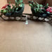 Vintage Christmas Cast iron sleigh with holly berries candlestick holder