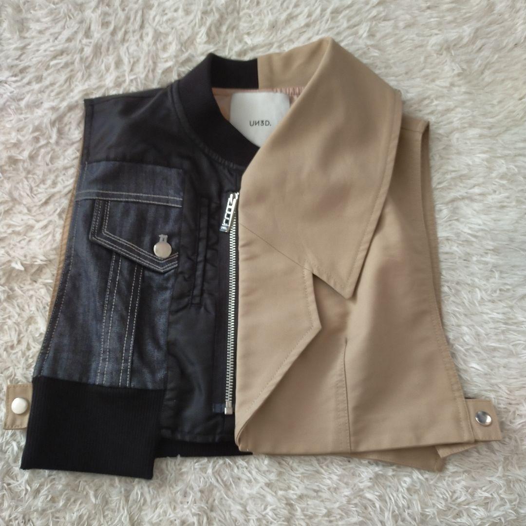 Excellent condition UN3D.アンスリード FABRIC MIX VEST