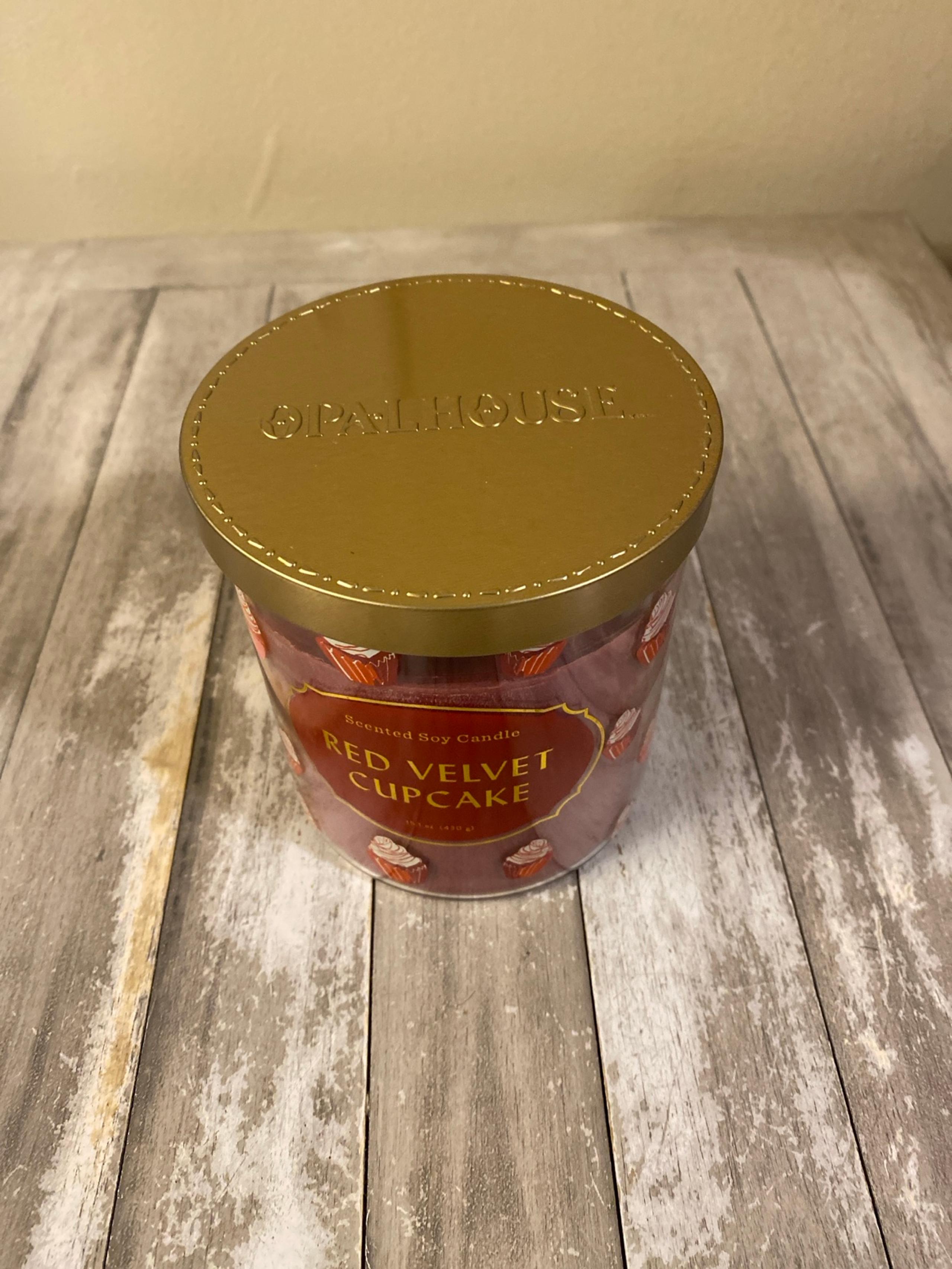 OpalHouse 2 wick 15.1 oz "Red Velvet Cupcake"  Scented Soy Candle! NEW!