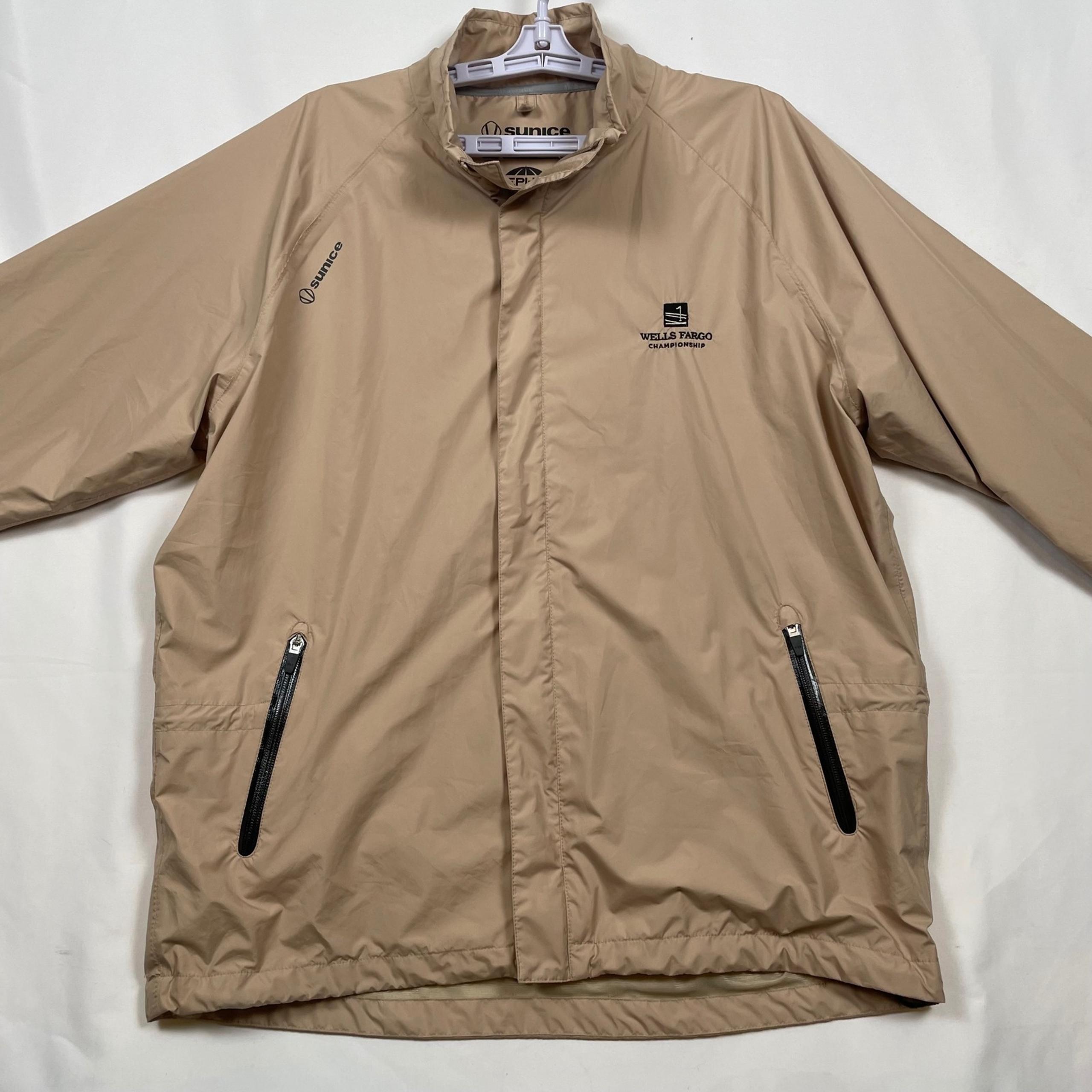 Sunice Wells Fargo Championship Golf Jacket Mens Large Typhoon Zip Windbreaker