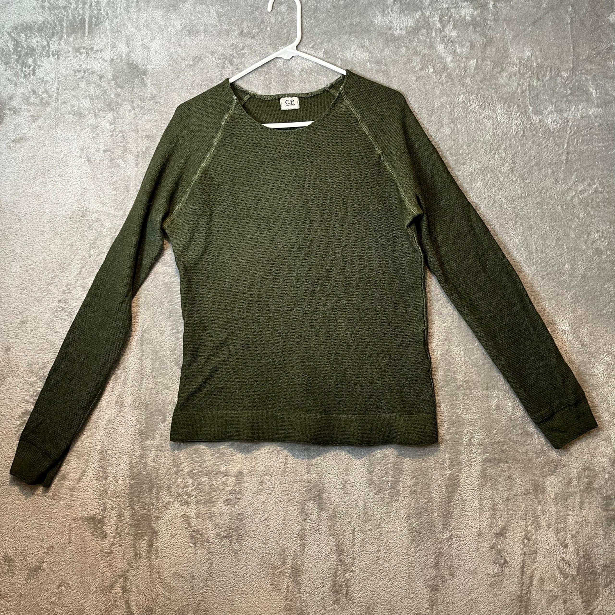 Vintage C.P. Company 100% Wool Green Pullover Sweater Men’s Size Small (56)