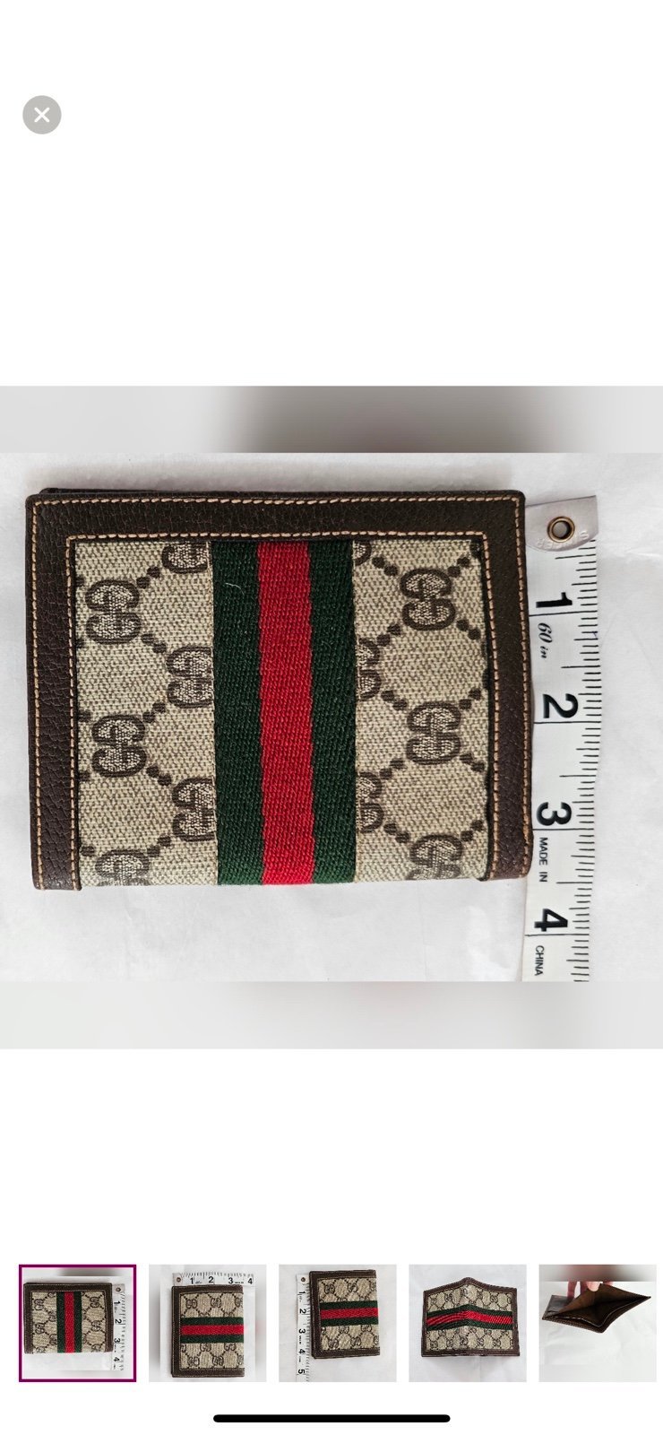 Gucci vintage compact billfold wallet Unisex