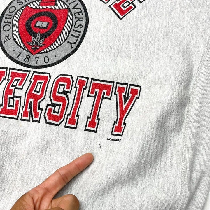 Vintage 1990s Ohio State Champion Reverse Weave Hoodie Size