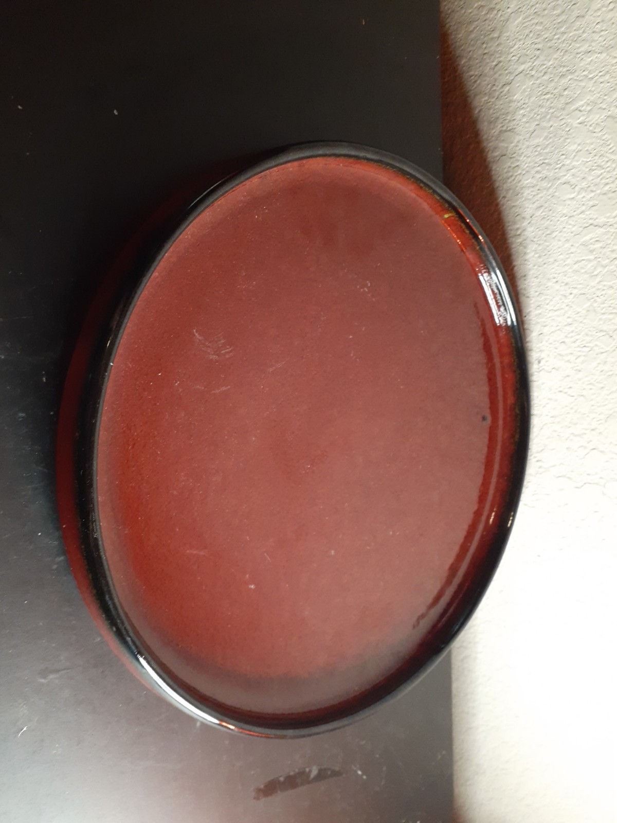 GORGEOUS Pier 1 Red Glazed 11 Earthenware Round Platter.