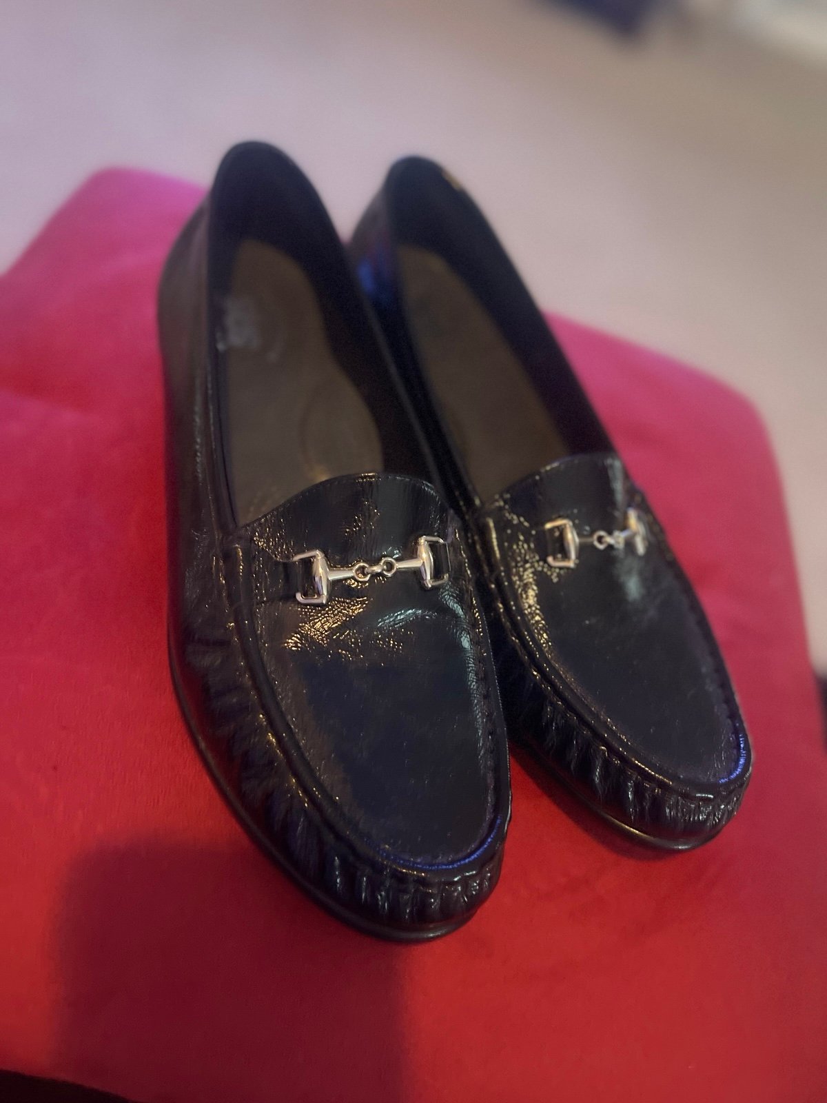 SAS Metro Horse - Bit Loafers Womens Size 12N Comfort Shoes Black Patent Leather