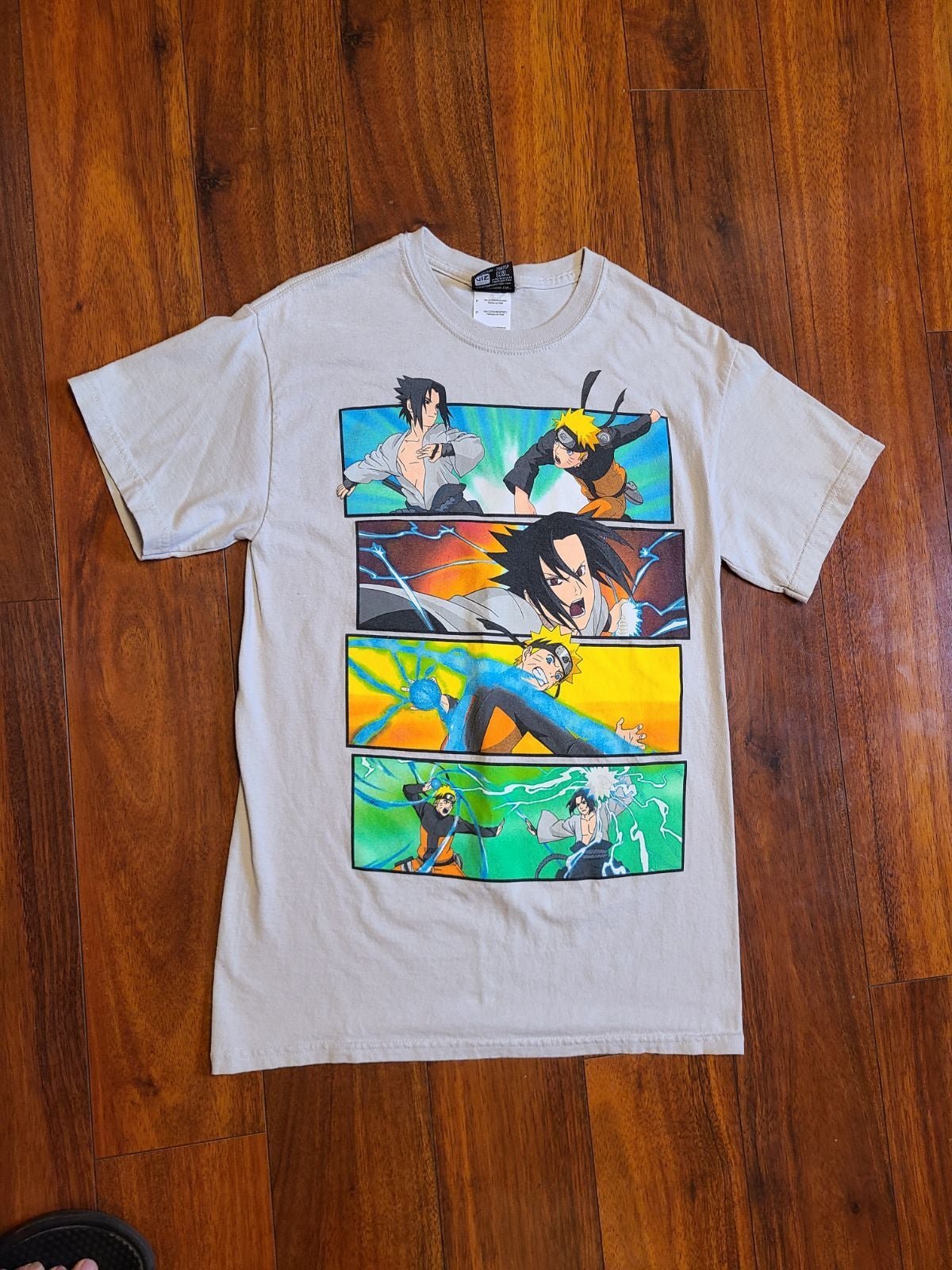 Original Print Naruto vs Sasuke Ripple shirt Vintage Small