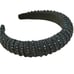 Beaded Glitter Headband Embellished Black