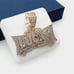 14K Gold Plated Cubic Zircon Pendant, INUS1BR254