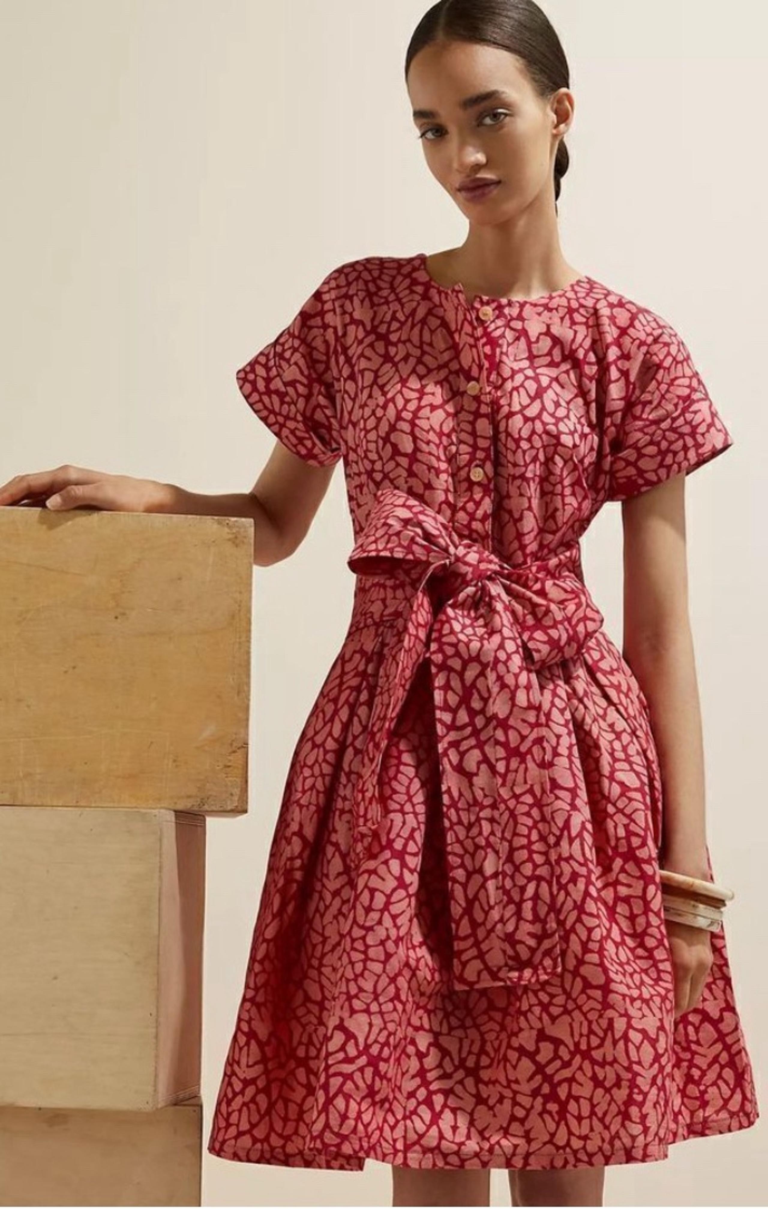 Anthropologie x Sika Mosaic Shirt Dress
