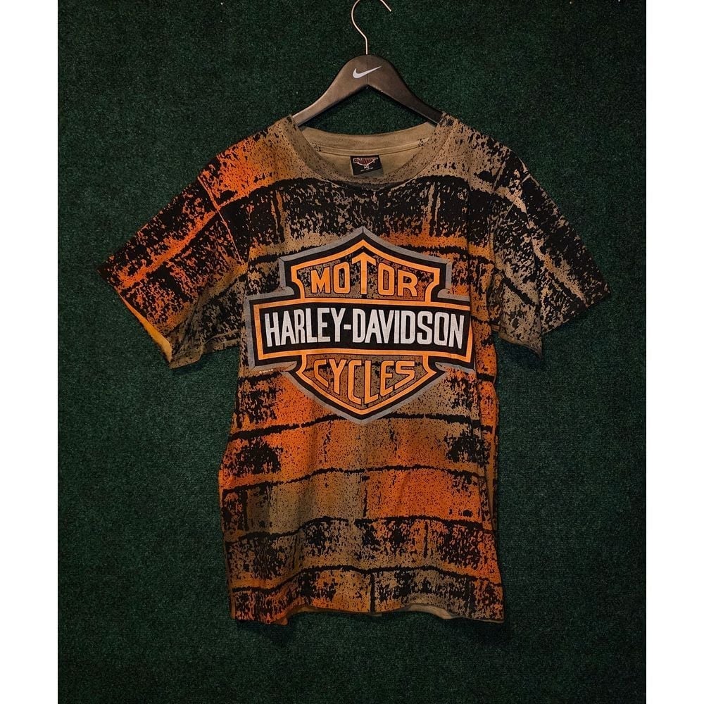 Vintage Harley Davidson all over print tshirt