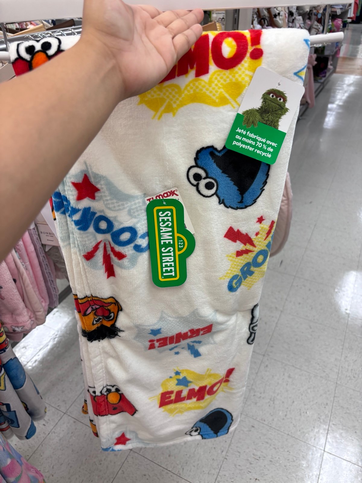 sesame street toddler blanket