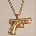 14K Gold 2 PAC Gun Necklace